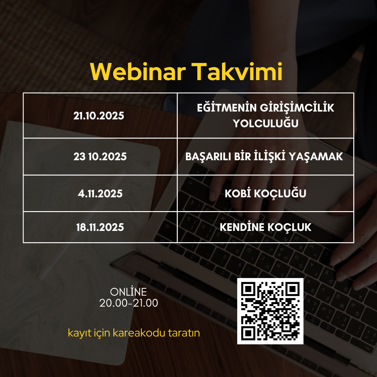 Yıl Bitmeden Kariyerine İlaç Gibi Gelecek Webinar Serisi